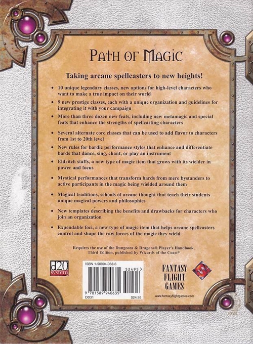 Dungeons & Dragons 3.0 - Path of Magic (Genbrug)